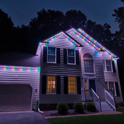 Permanent Roofline Lighting Photo